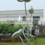 Art Deco Garden Metal Craft Lotus Stainless Steel Modern Sculpture thumbnail-1