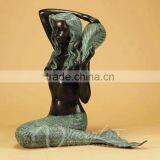2015 Hot Sale Mordern Home Decor Bronze Cast Iron Mermaid Statue thumbnail-2