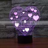 3D LED Acrylic Full Color Visual Lamp Light LOVE Symbol thumbnail-4