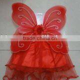 Girl's Red Tutu Fairy Wing Suit Wholesale thumbnail-1