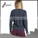 Women Yoga Fitness Wear Popular Long Sleeve Running Shirt thumbnail-2