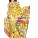 Beckoning Bhagalpuri Silk Wine Color Jacquard Print Resham Saree thumbnail-2
