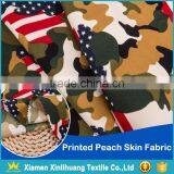 Wholesale US Military Casual Style Camo Printed Twill Poly Peach Skin Fabric