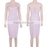 Yellow White Sky Blue 2015 New Fashion Knitted HL Knee Length Spaghetti Strap Package Hip Sexy Fashion Bodycon Dresses thumbnail-5