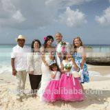 Hot Sell Baby Gown off Shoulder Flower Girl Dress Blue thumbnail-2
