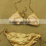 Fashion Design Baby Girls Swimwear Kids Gold Bikini Two Pieces Swimwear Swimsuits/little Girls Swimsuits thumbnail-1