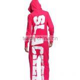 Wholesale Cotton Adult Red One Piece Jumpsuit Custom Made Adult Print Onesie thumbnail-2