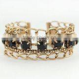 Retro Style Big Turquoise Gold Bangle Yiwu Wide Turquoise Cuff Bangle for Rock Jewelry thumbnail-4