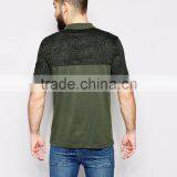 Custom 100% Cotton Casual Style Dri Fit Mens Short Sleeve Polo Shirt With Marble Print In Khaki With Rib Collar thumbnail-4