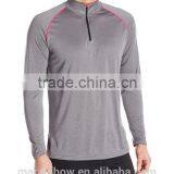 Dri-Fit Performance Raglan Long Sleeve T Shirt Jacket Top Quarter Zipper Pullover Jacket Black Plain Sports Top thumbnail-3