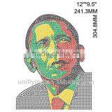 US President Obama Rhinestone Hot Fix Transfers thumbnail-1