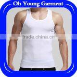 100% Polyester Blank Vest Body Shaper Slimming Vest Men's Dry Fit Custom Gym Stringer Vest thumbnail-1