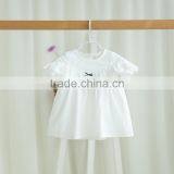 S17354A Beautiful White Ruffled Shirts Children Fashion Summer Blouses thumbnail-5