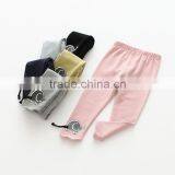 S60650B 2017 Children 100% Cotton Embroidery Cartoon Pants for Girls Kids Long Autumn Pants Leggings thumbnail-1