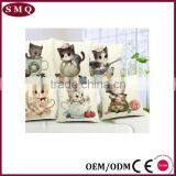 Fresh Style Cute Cat Painting Cotton Pillow Cover thumbnail-5