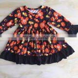 WY-119 Pakistani Baby Girls Cotton Frock Designs For Kid Dress Holiday Baby Girl Yiwu Long Ruffle Sleeve Costume