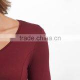 Newest Maternity Dresses With Burgundy Maternity Side-Slit Maxi Dress Fashion Women Clothing WD80817-19 thumbnail-4