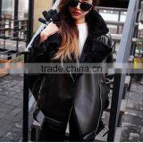 Studded Faux-Leather Biker Jacket(DQ9460) thumbnail-1