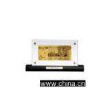 Saudi Arabia Wooden Base 100 Gold Banknote thumbnail-1