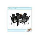 Dining Table Resin Wicker Patio Furniture 7 PC Wicker Outdoor Furniture Set