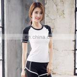 Cheap price promotion 90% polyester 10% spandex gym t shirt women wholesale