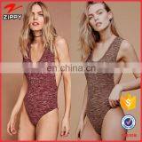 OEM Service Wholesale Women Round Collar Ultra Wide Sleeve Hole Tight Jumpsuits