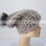 top quality knitted mink hat female
