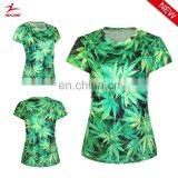 Golden Supplier Green Color Cheap Women Custom T Shirt Printing Casual Wear Tee Shirt thumbnail-1