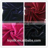 Latest High Density Silk Base Plain Dyed/solid Color Mulberry Silk&rayon/viscose Velvet Fabric