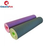 CreateFun Cheap Anti Slip High Quality Travel Custom Label TPE Yoga Mat Manufacture