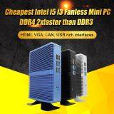 Eglobal Intel Core i5 4200U Fanless Mini PC Windows 10 Pro Barebone Computer DDR4/DDR3 2.4GHz 4K HTPC WiFi HDMI VGA