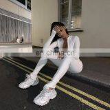 2020 New Street Look Autumn Women's Solid Color Hip-hop Streetwear High Waist Zipper Slim Casual Sports Jumpsuit thumbnail-2