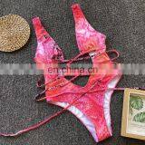 New Design Summer Leopard Swimsuit Women Sexy Bikini 5 Colors One Piece Girls Swimwear thumbnail-4