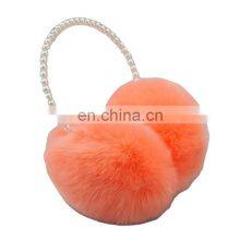 Pearl Ear Pods Covermuff Headset Ear Cover Plush Imitation Rabbit Hair Earmuff Men's Warm Package Lovely Women's Winter Hair