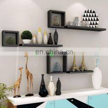 Набор из 6 плавающих стены закрепленных полок для выставки и хранения. Украшение для дома