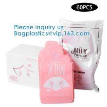 Milk Pouch Bags, Waterproof, Smell Proof, Airproof, Slider Zipper Grip Stand Up Package