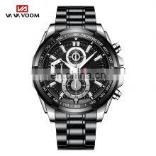 VA VA VOOM 2321 Military Gentlemen Quartz Movement Wrist Watch Stainless Steel Hollow Out Wristwatches Quartz Watches thumbnail-4
