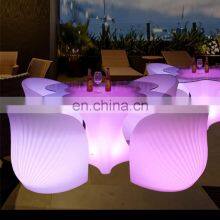 Waterproof RGB Color Changing Outside Nightclub Decoration Bar Led Chair Furniture Sets Led Bar Furniture Table Led thumbnail-2