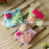 Three Cavity Square Food Grade Silicone Mould For Soap Cake Chocolate Jelly Pudding Making