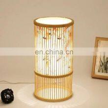 New Design Classical Japanese Bamboo Table Lamp Natural Bedroom Decorative Room Vietnam Manufacturer thumbnail-3