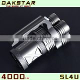 DAKSTAR New Arrival SL4U XML2 U2 4000LM 18650 High Power Aluminum Rechargeable Most Powerful led Flashlight Torch With CREE