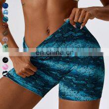 Running Sportswear Yoga Shorts Wholesale Quick Dry Yoga Shorts Womens New Printing High Waist Seamless Fitness Gym Yoga Shorts thumbnail-4