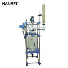 Laboratory Double Layer Jacketed Glass Chemical Reactor 30L thumbnail-3