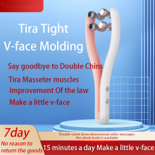 Portable Metal 3D Face Roller Rechargeable EMS Lifting Facial Slimming Tightening Massage Device Contouring Face Sport Massager thumbnail-2