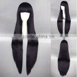 High Quality 100cm Long Straight Boku Secret Service-Shirakiin Ririchiyo Purple Synthetic Anime Wig Cosplay Hair Wig Party Wig thumbnail-2