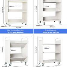 Carrito compacto para libros para el hogar y la oficina | Carrito portátil para libros y revistas Distribuidor thumbnail-5