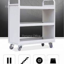 Hengna Adjustable Book Cart for Senior Care Centers – Perfect for Organizing Books, Magazines, and Activity Supplies thumbnail-5