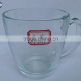 500ml clear glass beer mug with handle