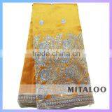 Mitaloo 2015 Hot New Fashion Custom George Lace Fabric Gold Color MGP0042 thumbnail-1