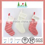 Knitted fabric christmas sock